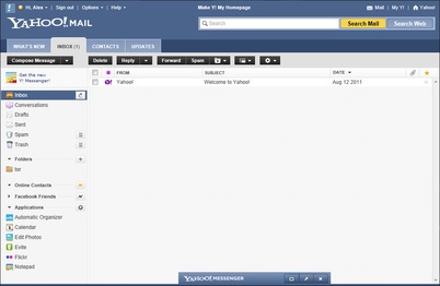 Yahoo Mail in 2011