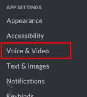 Discord server Video and camera setting