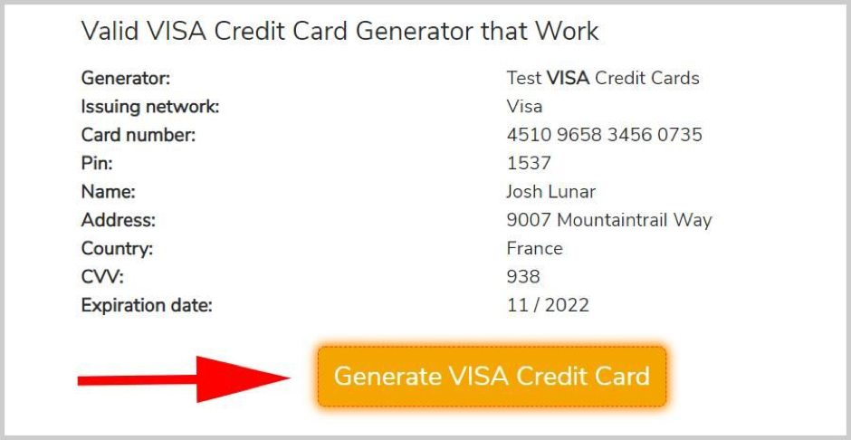 Steps to Create a Fake Credit Card Number