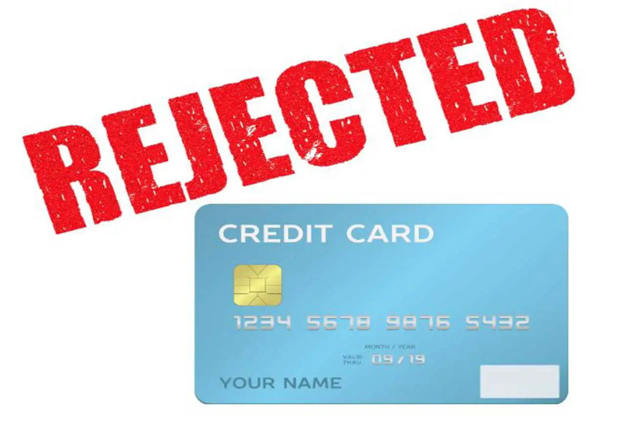 credit card rejected
