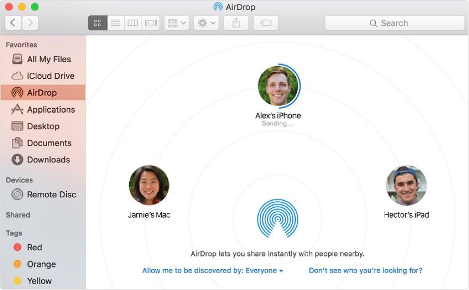 Using AirDrop for Transferring Files from iPhone - Mac