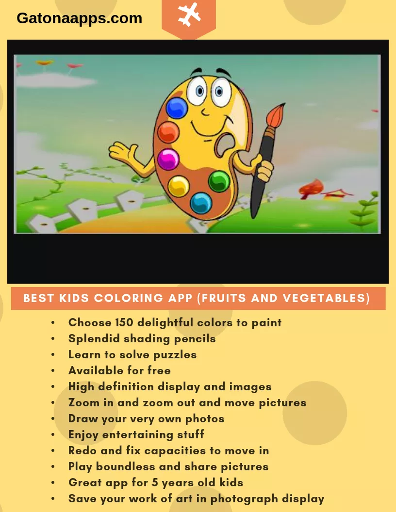 Fruits Vegetable Coloring Book For Kids