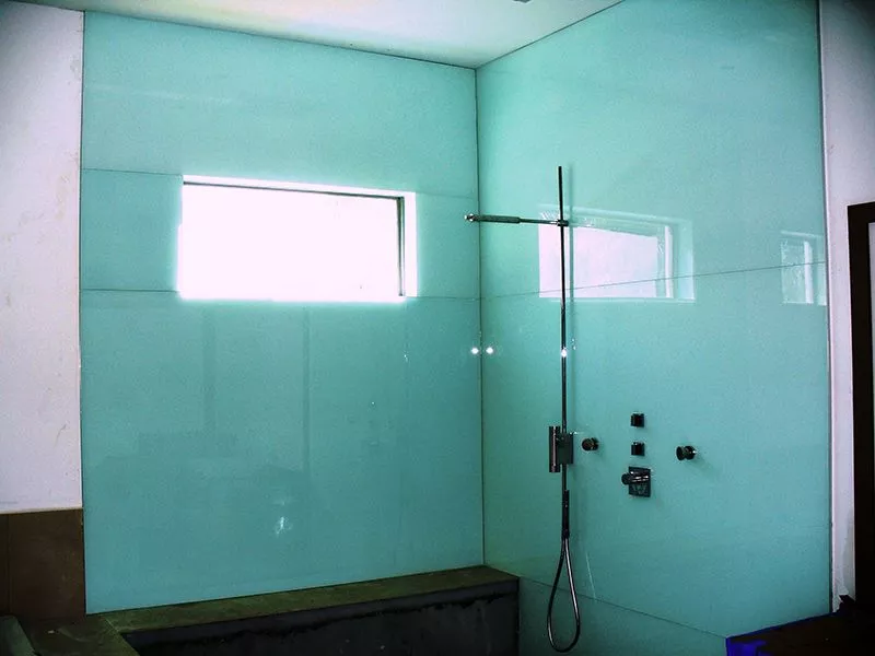 Fab Bathroom Colored Glass