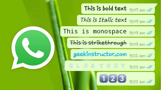 How to Change Fonts of Whatsapp Text