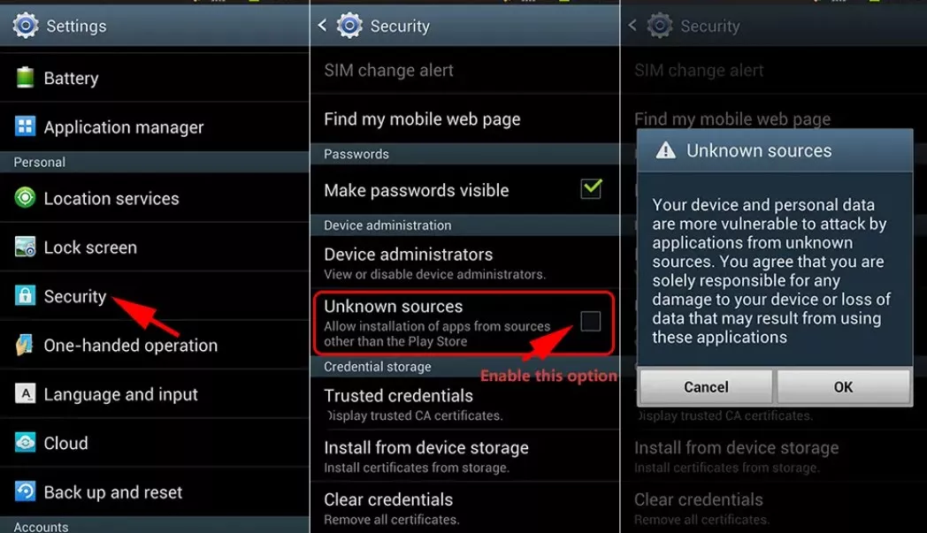 FoneMonitor installation of Unknown Sources