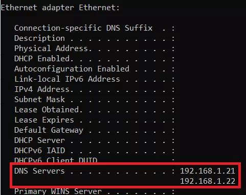 Identification of your DNS