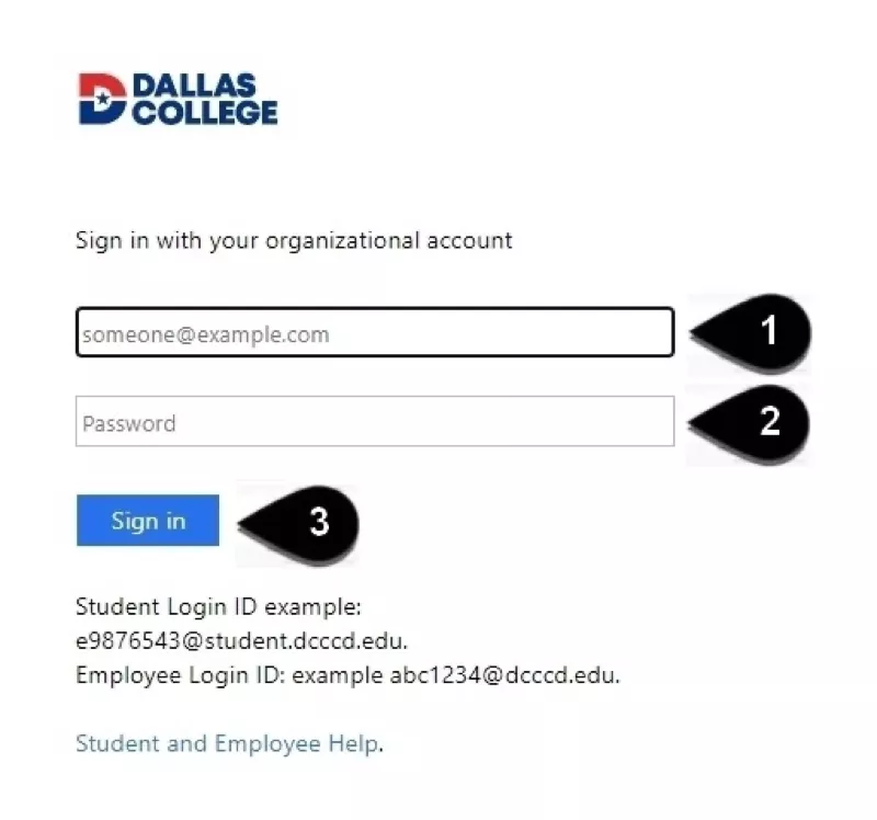 Accessing Method - DCCCD Blackboard Login Page