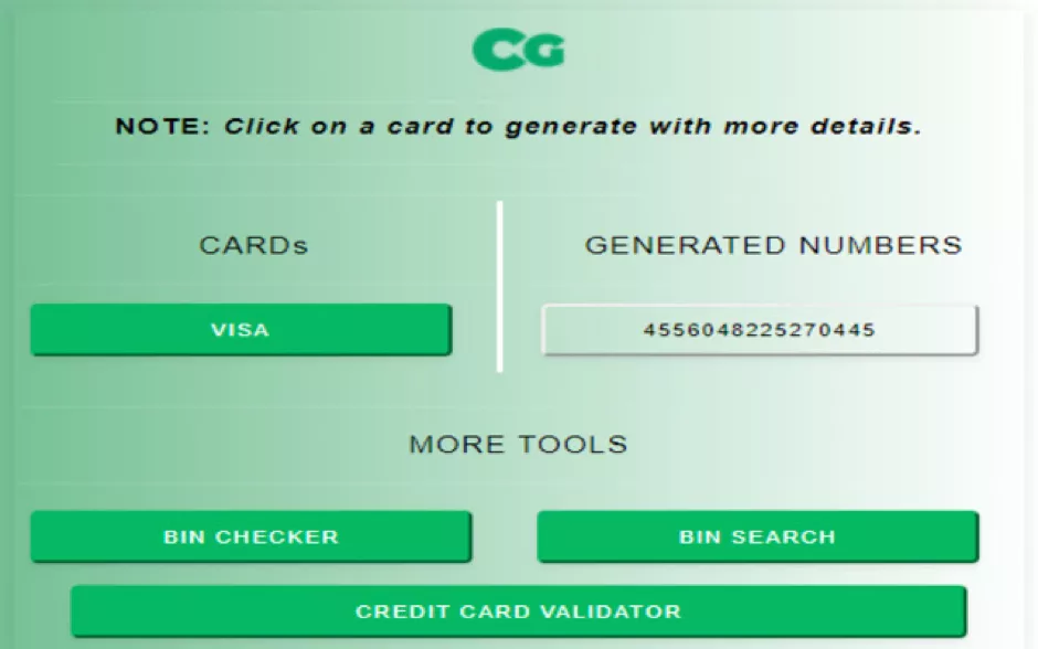 Credit Card Generator