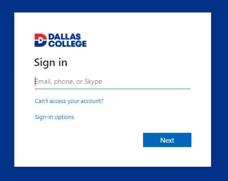 First Time Login on the DCCCD Campus